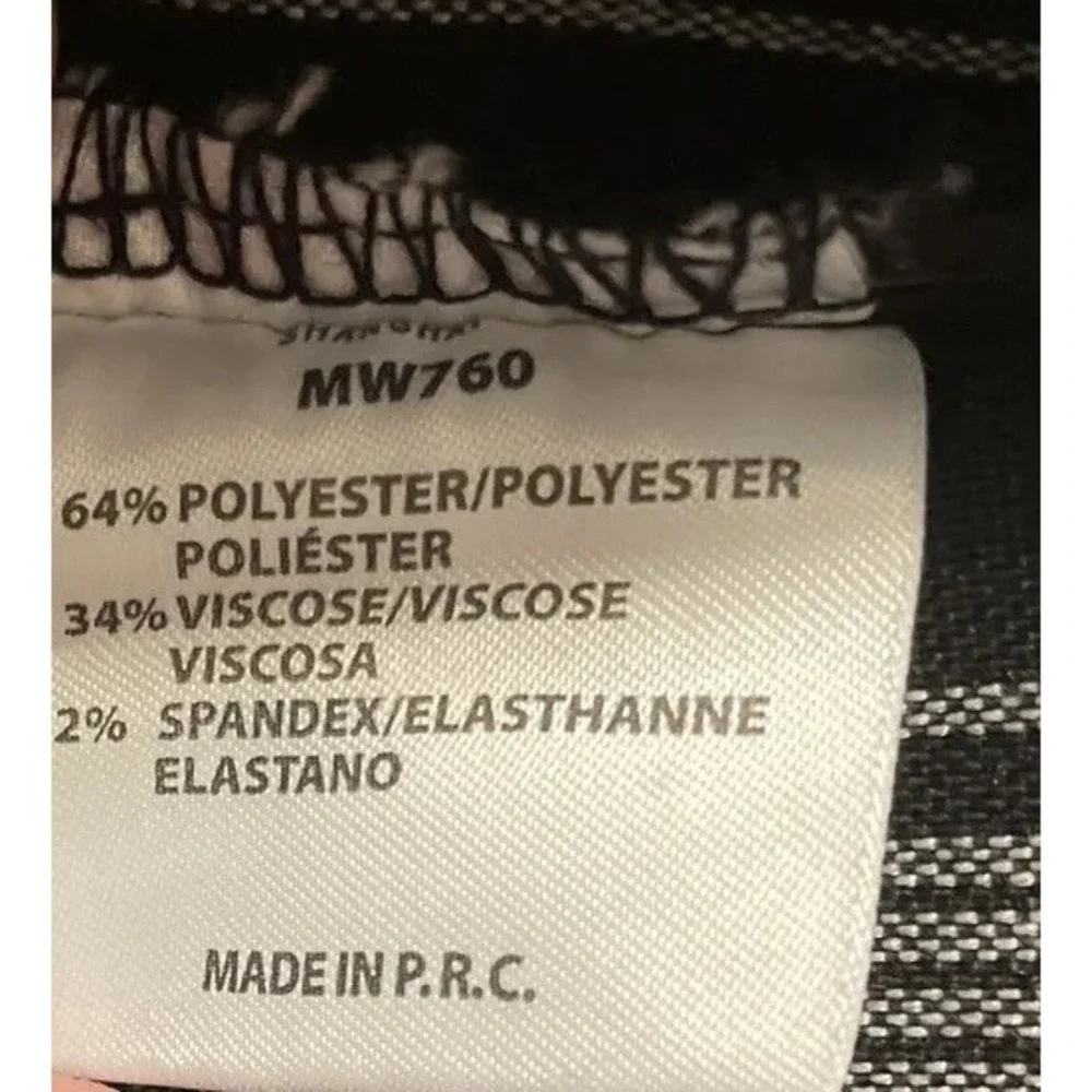 Brandy Melville John Galt Pants Womens 24 Black Stripe Mid Rise Elastic Waist